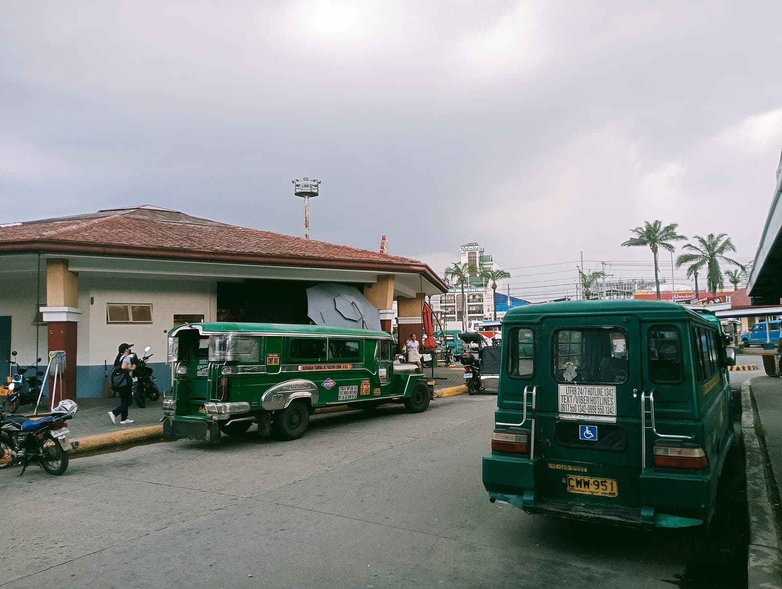 A Philippine bus and jeepney terminal