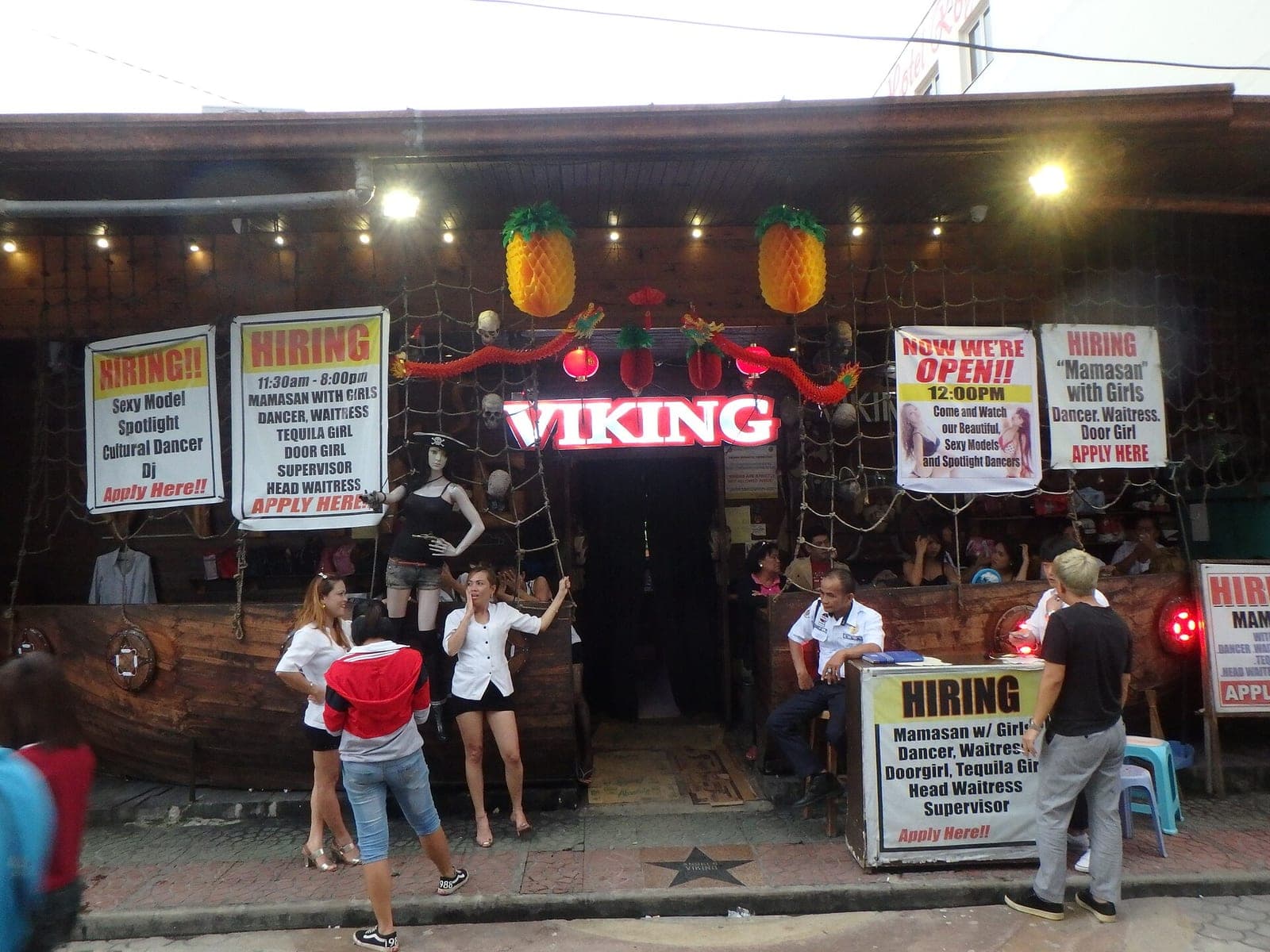 Viking go-go bar frontage on Walking Street, Angeles City