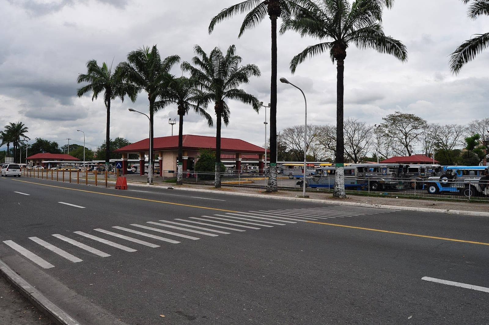 Jeepneys lined up at a Philippine terminal